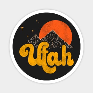 Vintage State of Utah Mid Century Distressed Aesthetic Magnet